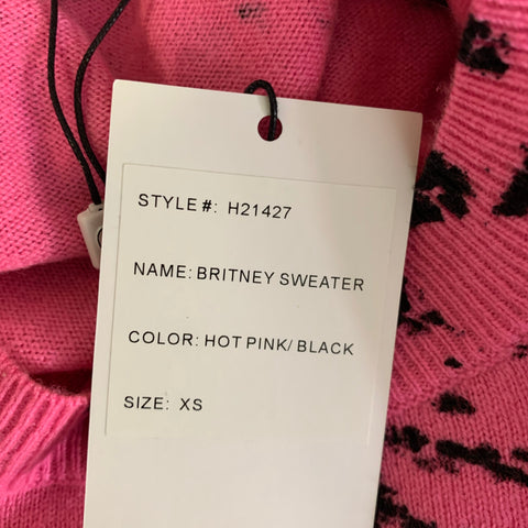 GENERATION LOVE Size XS Pink Black Wool  Cashmere Dyed Sweater Womens