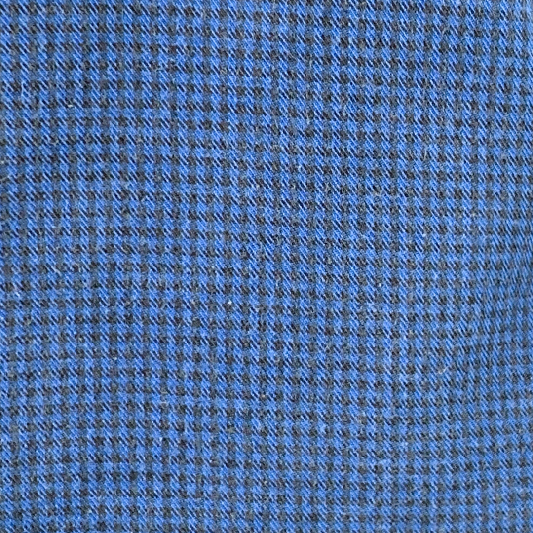 RAG & BONE Size M Blue Black Checkered Cotton One Pocket Long Sleeve Shirt