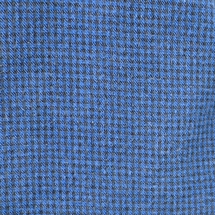 RAG & BONE Size M Blue Black Checkered Cotton One Pocket Long Sleeve Shirt