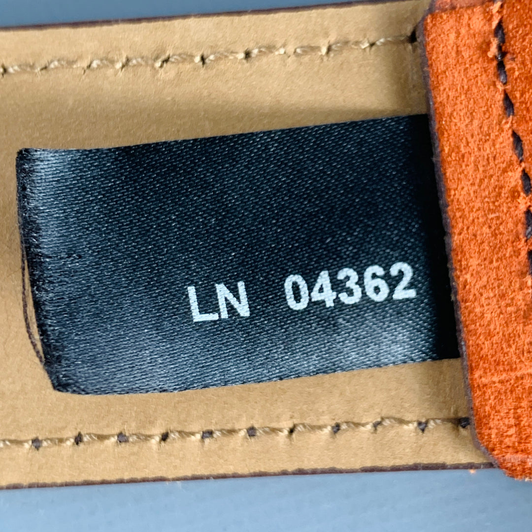PRADA Size 32 Orange Gold Suede Belt – Sui Generis Designer  display picture 2