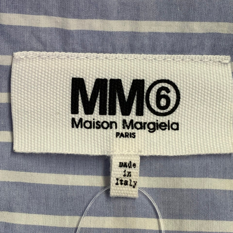 MM6 MAISON MARGIELA Size M Blue White Cotton Stripe Caftan Maxi Dress