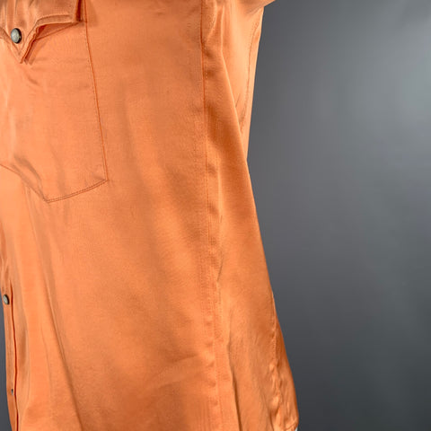 DRIES VAN NOTEN Size 36 Orange Western Long Sleeve Shirt