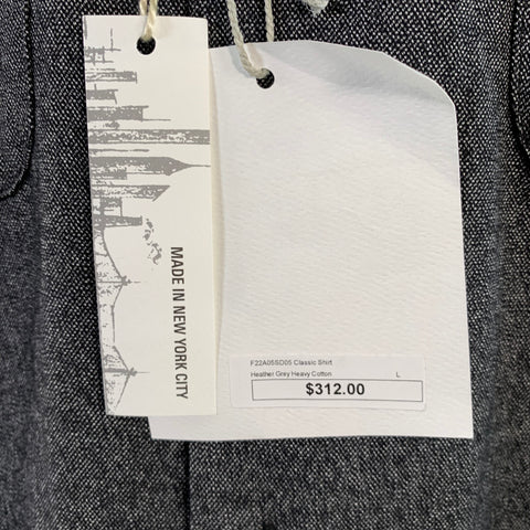 ENGINEERED GARMENTS Size L Grey Black Heather Cotton Blend Two Pockets Jacket