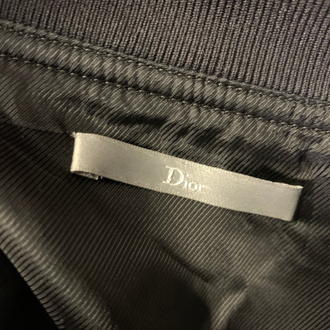DIOR HOMME Size 44 Black Red & White Polyamide Bomber Jacket
