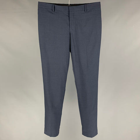 THE KOOPLES Size 32 Blue Wool Zip Fly Dress Pants