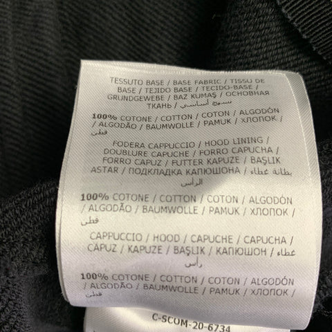 MONCLER Size L Black Cotton Hoodie Jacket