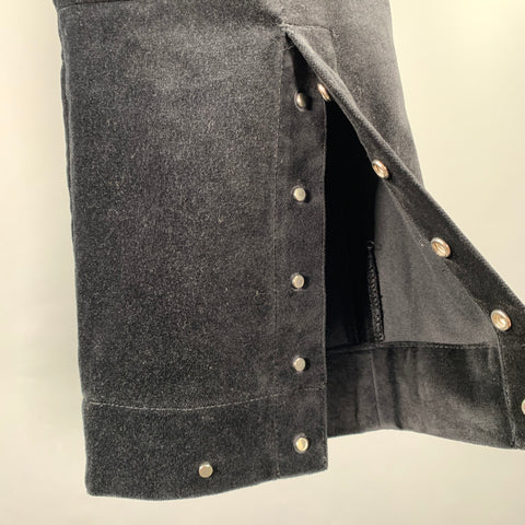 SHINYA KOZUKA Size 31 Black Velvet Cotton Culotte Casual Pants