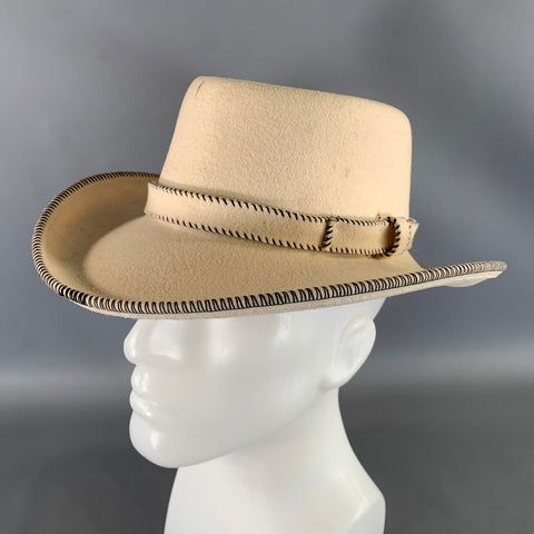 THE SCALA COLLECTION Cream Black Wool Hats