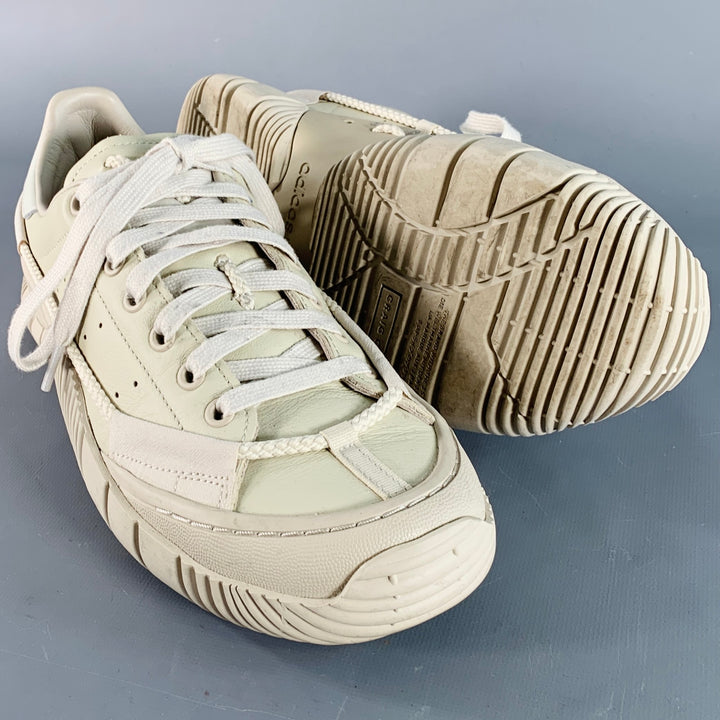 ADIDAS BY CRAIG GREEN Size 10 Scuba Stan Beige Leather Low Top Sneakers