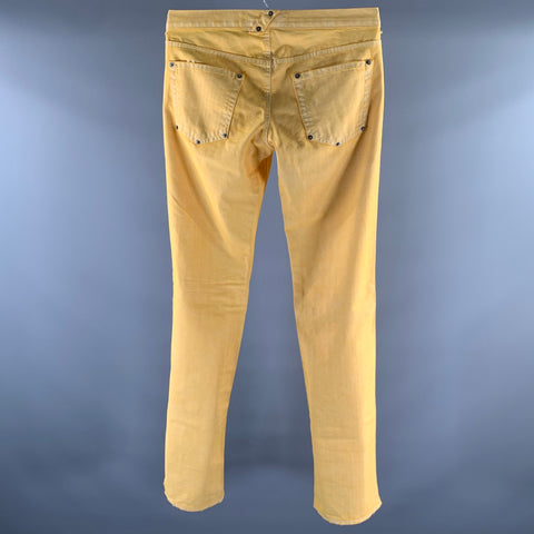 VERSUS by GIANNI VERSACE Vintage Size 32 Yellow Cotton Blend Pants