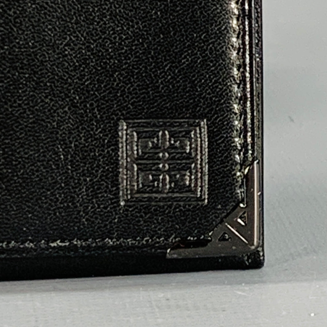 GIVENCHY Black Leather Checkbook Wallet