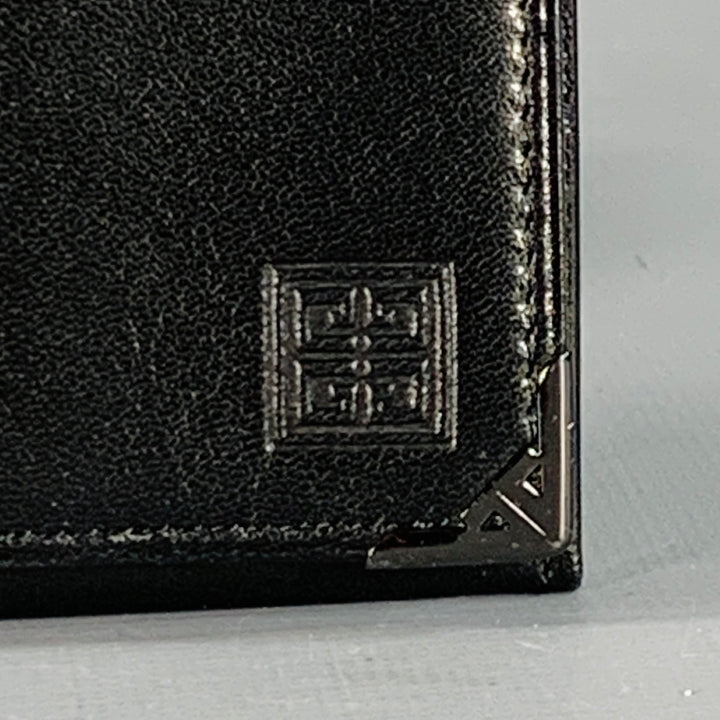 GIVENCHY Black Leather Checkbook Wallet