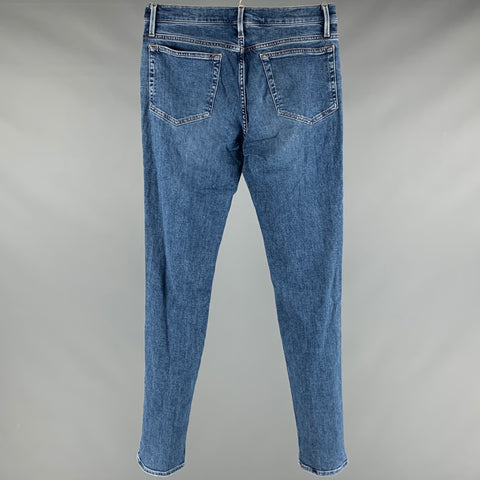 FRAME Size 31 Blue Distressed Cotton Elastane Jeans