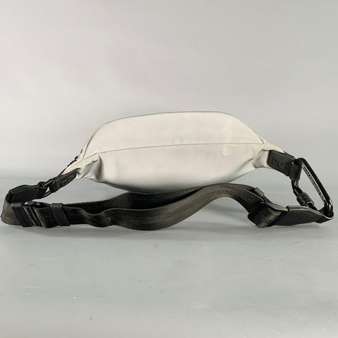 DOLCE & GABBANA Sac banane en toile réfléchissante gris métallisé