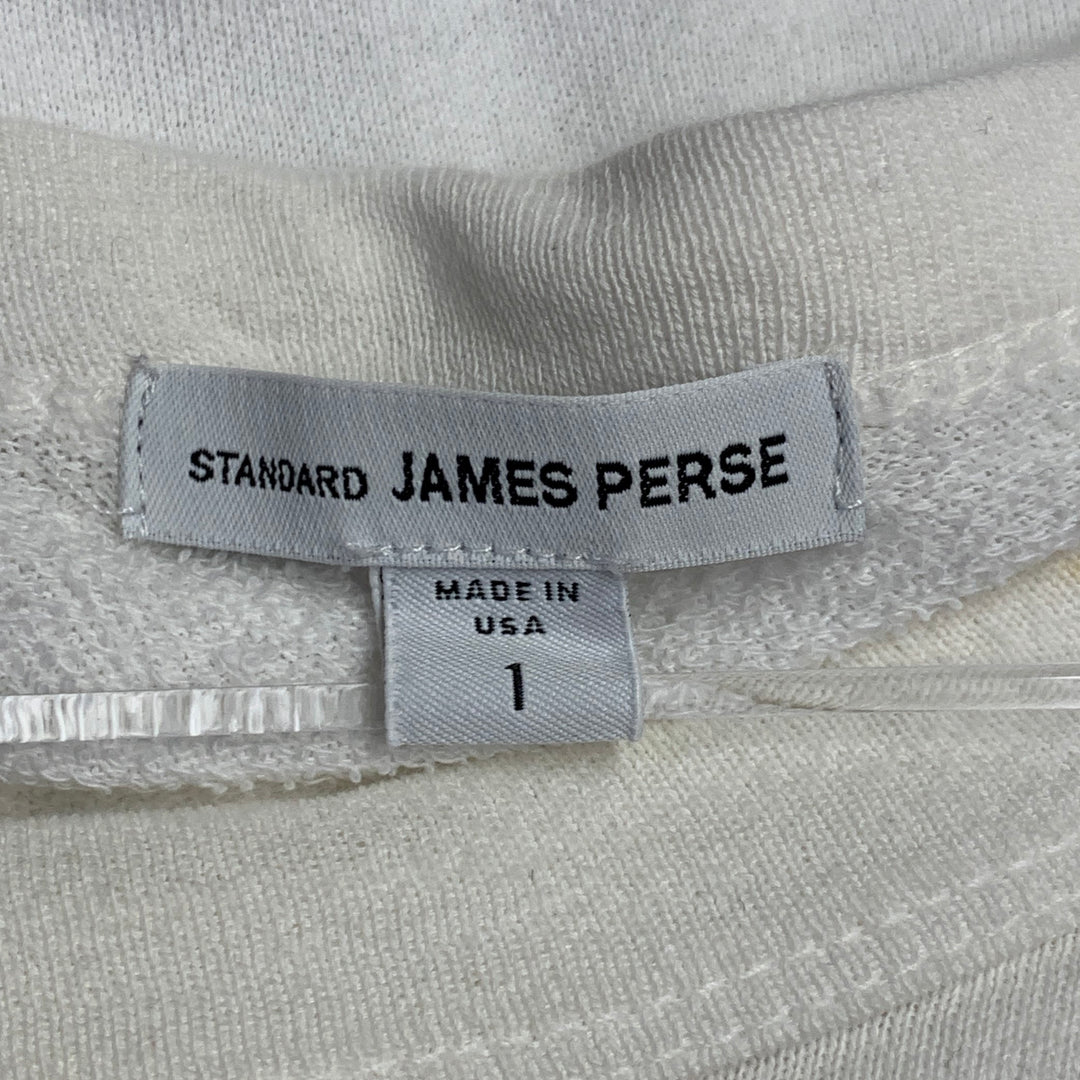 JAMES PERSE Size S White Cotton Crew Neck Sweatshirt