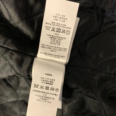 RALPH LAUREN Size L Black Leather Biker Jacket