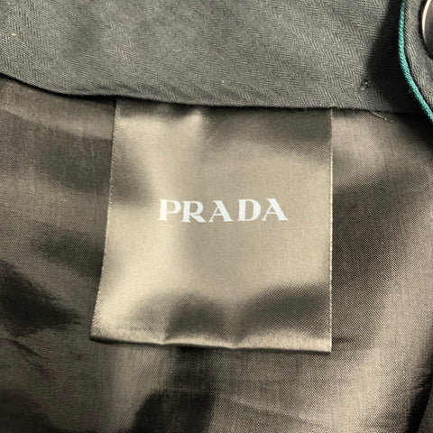 PRADA Size 30 Green Wool Mohair Button Fly Dress Pants