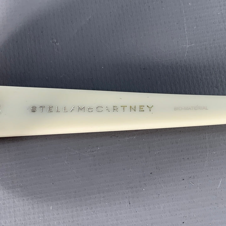 STELLA McCARTNEY Pink White Acetate Oversized Aviator Sunglasses