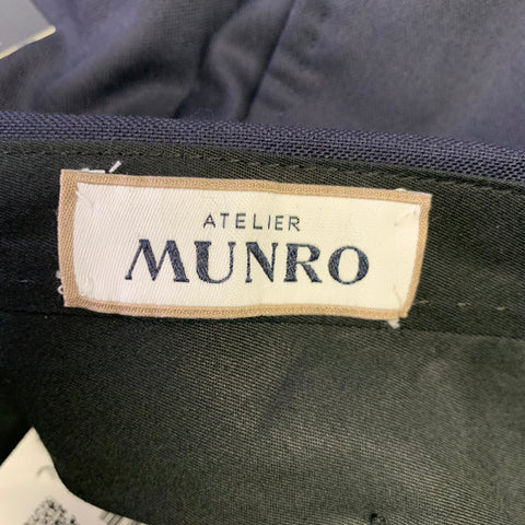 ATELIER MUNRO Size 32 Navy Wool Slim Fit Dress Pants