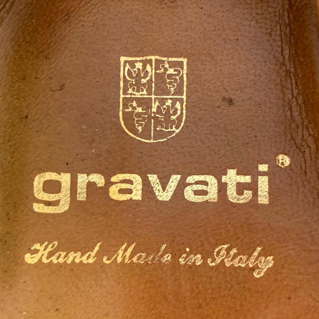 GRAVATI Size 11 Navy Suede Leather Tassels Loafers