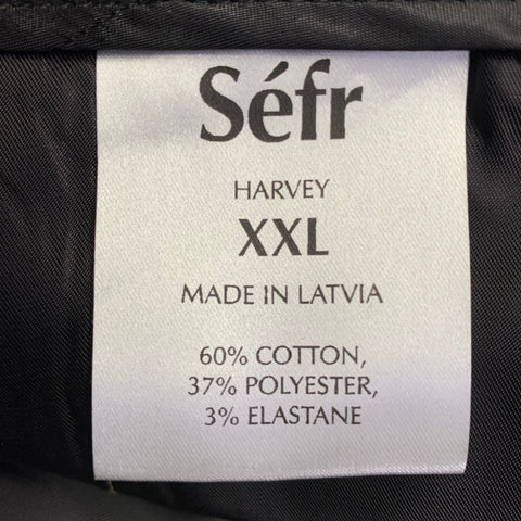 SEFR Size XXL Harvey Khaki Cotton Blend Flat Front Tapered Zip Fly Dress Pants