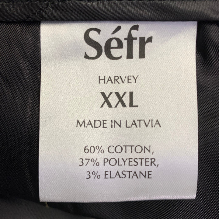 SEFR Size XXL Harvey Khaki Cotton Blend Flat Front Tapered Zip Fly Dress Pants