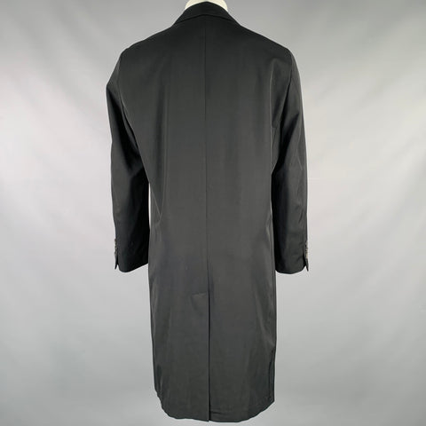 HUGO BOSS Size 38 Black Virgin Wool Single Breasted Coat