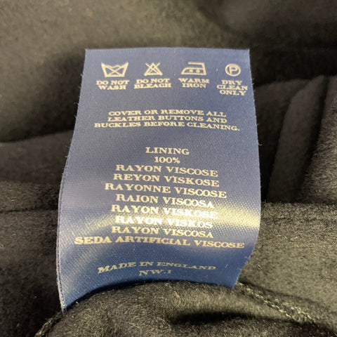 BURBERRY LONDON Size 50 Black Wool Double Breasted Coat