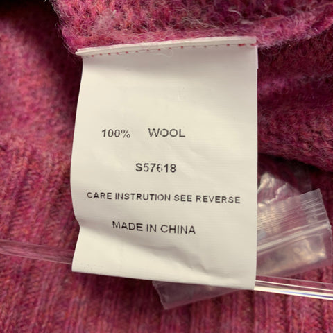 SID MASHBURN Size L Red Raspberry Wool Crew Neck Sweater