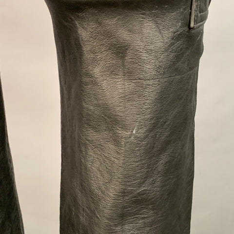 RUBIO LEATHER Vintage Size S Black Leather Overalls