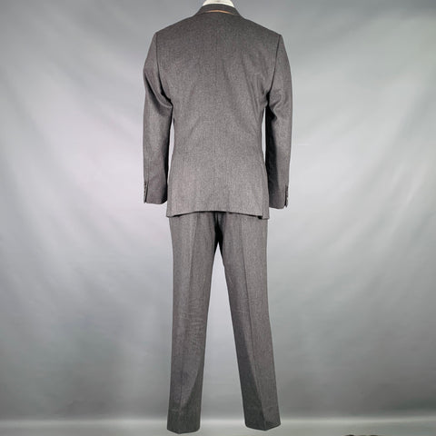 BILLY REID Size 40 Long Grey Wool Cashmere Single Breasted Suit