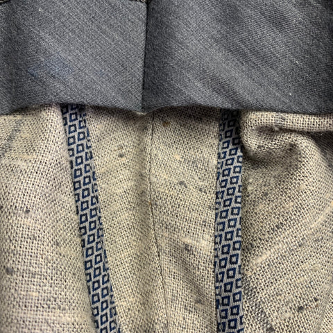 BOGLIOLI Size 38 Regular Taupe Grey Stripe Silk Blend Peak Lapel Suit