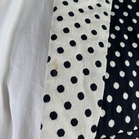 HENRIK VIBSKOV Size L Black White Polka Dot Cotton Blend Sport Coat