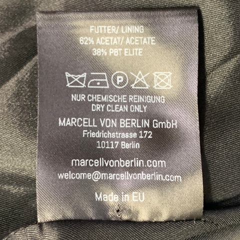 MARCELL VON BERLIN Size 38 Viper Orange Black Jacquard Shawl Lapel Cuffed Suit