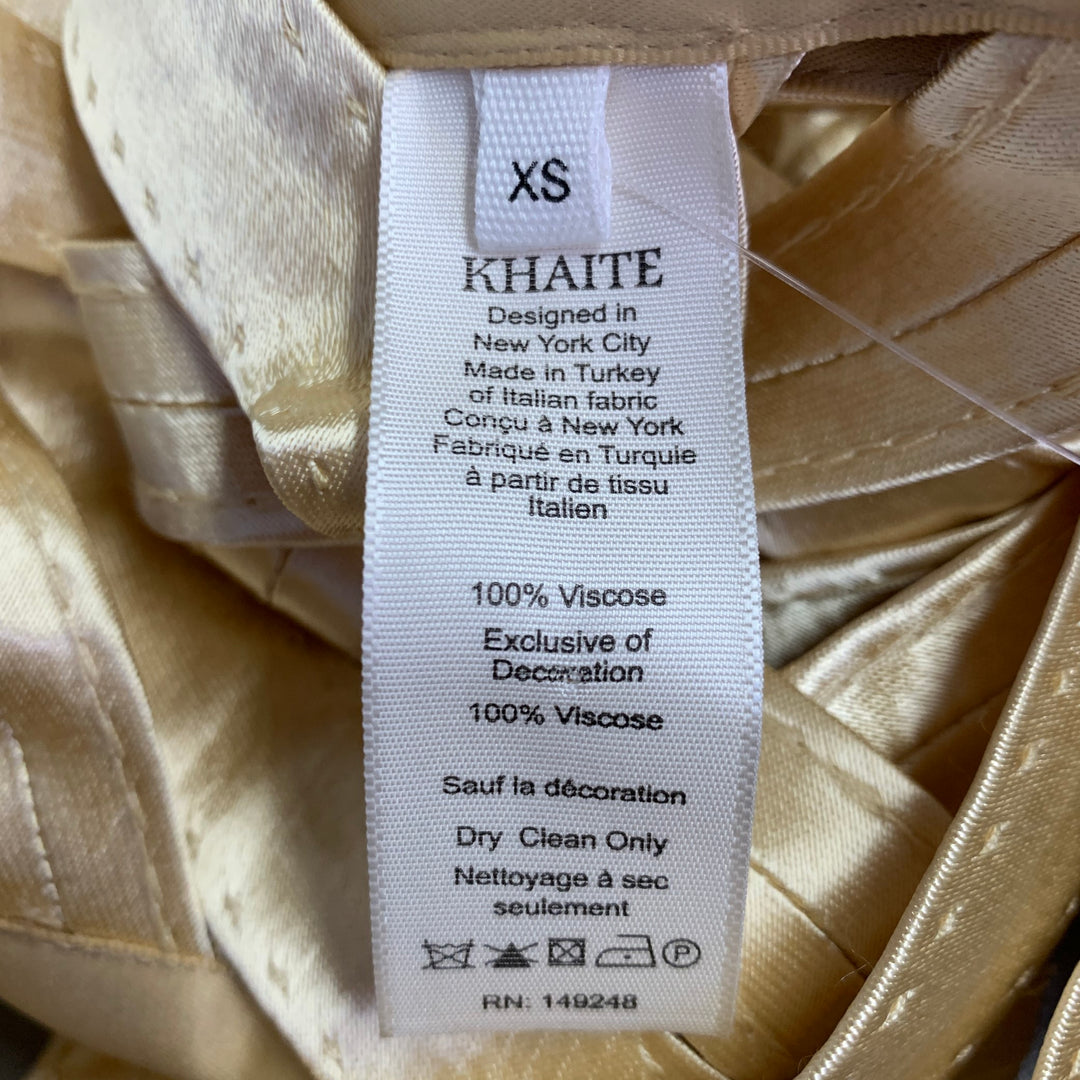 KHAITE Size XS Sukey Gold Viscose Satin Straps Harness Dress Top – Sui  Generis Designer Consignment