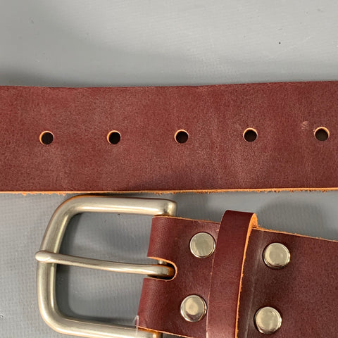 Ceinture en cuir marron argenté LAWLESS DENIM, taille 33