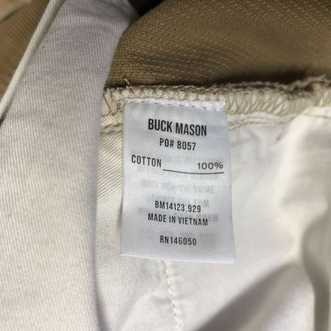 BUCK MASON Size 32 Camel Cotton Straight leg Casual Pants