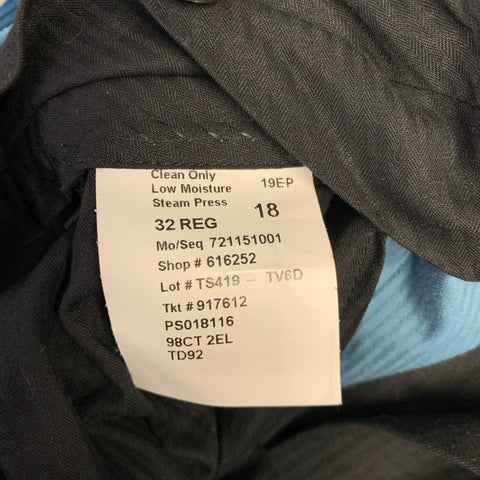 TODD SNYDER Size 38 Short Teal Corduroy Cotton Notch Lapel 32 29 Suit