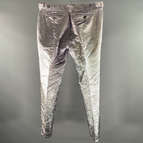 TOM FORD Size 30 Purple Metallic Polyester Silk Pants