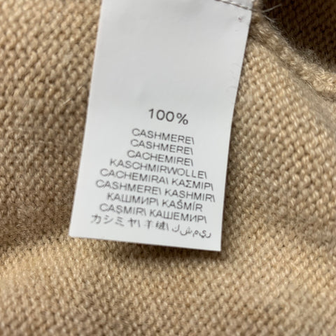 BRUNELLO CUCINELLI Size M Khaki Grey Color Block Cashmere V-Neck Pullover