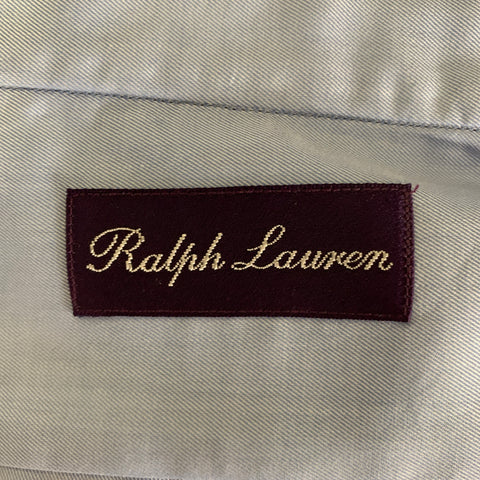 RALPH LAUREN Size L Blue Cotton Cutaway Long Sleeve Shirt