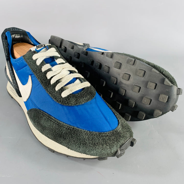 UNDERCOVER x NIKE Size 10.5 Black Blue Color Block Nylon Lace-Up Sneakers