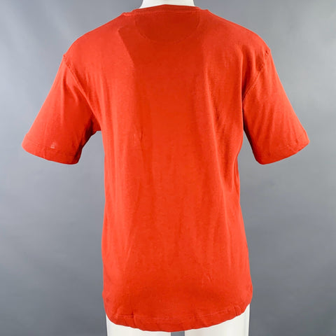 ZARA x ROBERT MAPPLETHORPE Size M Red Orange Print Cotton Crew Neck T-shirt