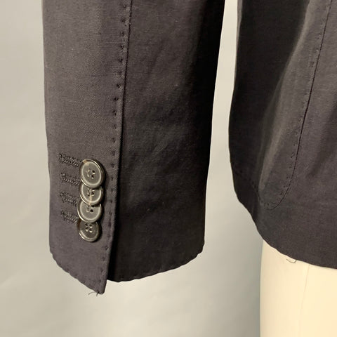 ACNE STUDIOS PE12 Taille 34 Veste Sport en Viscose Lin Coton Noir