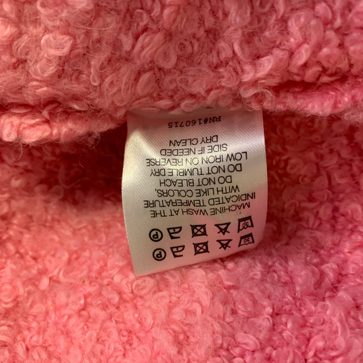 SER.O.YA Size S Pink Acrylic Blend Knitted Oversized Coat