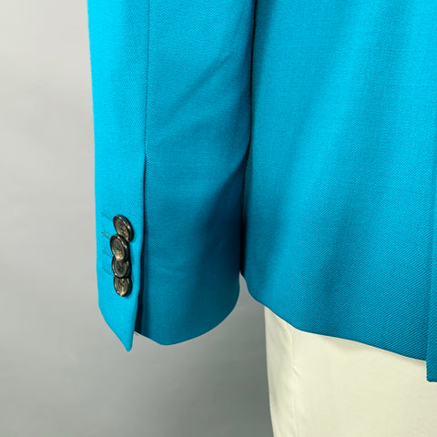 PAUL SMITH Size 42 Teal Wool Notch Lapel Sport Coat