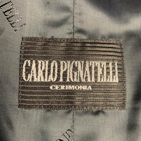 Gilet en laine et acétate brodé CARLO PIGNATELLI, taille 44, couleur marine