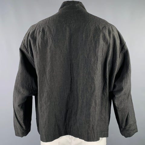 ANITYA One Size Black Linen Oversized Sport Coat