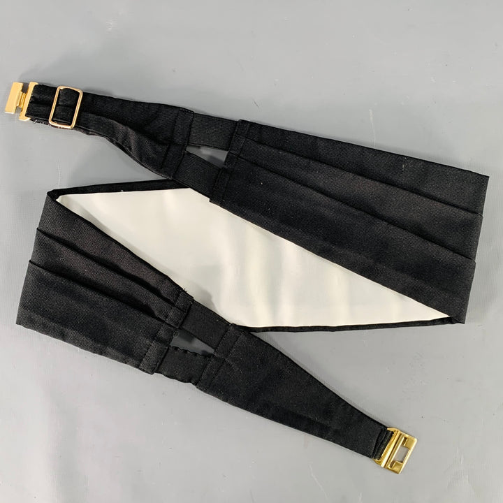 CHARVET Black Silk Grosgrain Cummerbund