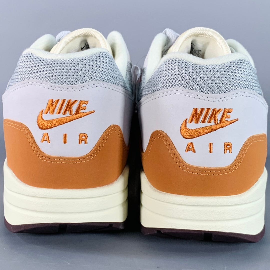 NIKE PATTA AIR MAX x PATTA Size 13 Monarch White Orange Leather Suede Chunky Sole Sneakers